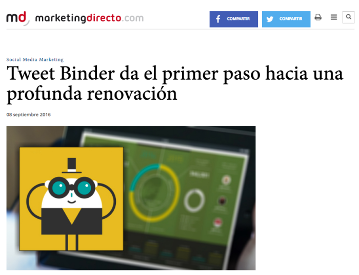 Tweet Binder Marketing Directo